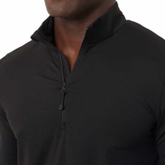NWT 32 Degrees Heat Men's Quarter Zip Base Layer Long Sleeve Black $40 JK039 - Picture 4 of 4